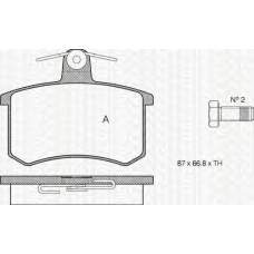 8110 10116 TRIDON Brake pads - rear