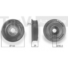 PC1131 TREVI AUTOMOTIVE Ременный шкив, коленчатый вал