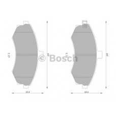 0 986 AB1 023 BOSCH Комплект тормозных колодок, дисковый тормоз