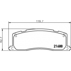 8DB 355 016-391 HELLA Комплект тормозных колодок, дисковый тормоз