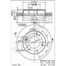 BS 8435 BRECO Тормозной диск