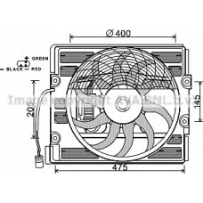 BW7526 AVA Вентилятор, охлаждение двигателя