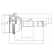 AW1510706A AYWIPARTS Шарнирный комплект, приводной вал