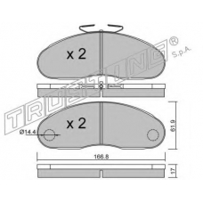 113.2 TRUSTING Комплект тормозных колодок, дисковый тормоз