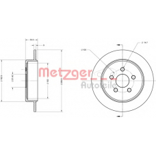 6110333 METZGER Тормозной диск