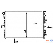 8MK 376 718-791 HELLA Радиатор, охлаждение двигателя