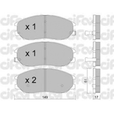 822-633-0 CIFAM Комплект тормозных колодок, дисковый тормоз