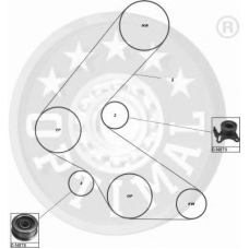 SK-1054 OPTIMAL Комплект ремня грм