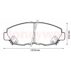 572349B BENDIX Комплект тормозных колодок, дисковый тормоз