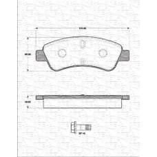363702161307 MAGNETI MARELLI Комплект тормозных колодок, дисковый тормоз