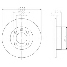 8DD 355 106-671 HELLA Тормозной диск