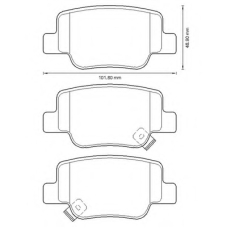572623B BENDIX Комплект тормозных колодок, дисковый тормоз