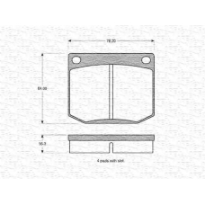 363702160875 MAGNETI MARELLI Комплект тормозных колодок, дисковый тормоз
