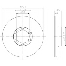 8DD 355 120-001 HELLA Тормозной диск