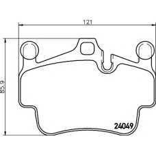 8DB 355 012-721 HELLA Комплект тормозных колодок, дисковый тормоз