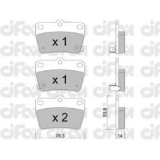 822-431-0 CIFAM Комплект тормозных колодок, дисковый тормоз
