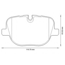 573342B BENDIX Комплект тормозных колодок, дисковый тормоз