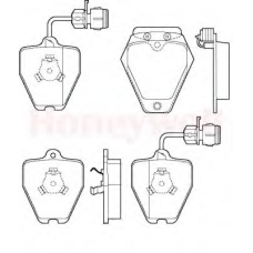 571983B BENDIX Комплект тормозных колодок, дисковый тормоз