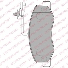 LP2192 DELPHI Комплект тормозных колодок, дисковый тормоз