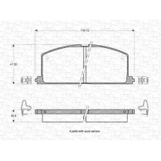 363702160787 MAGNETI MARELLI Комплект тормозных колодок, дисковый тормоз