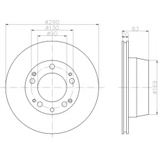 8DD 355 102-071 HELLA Тормозной диск
