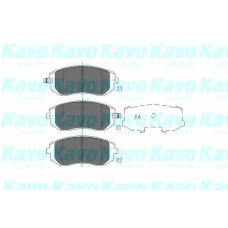 KBP-8004 KAVO PARTS Комплект тормозных колодок, дисковый тормоз