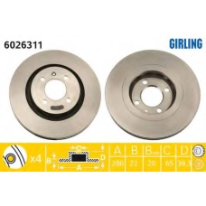 6026311 GIRLING Тормозной диск