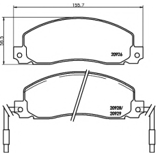 8DB 355 018-981 HELLA PAGID Комплект тормозных колодок, дисковый тормоз