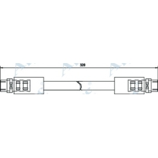 HOS3164 APEC Тормозной шланг