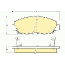 6108949 GIRLING Комплект тормозных колодок, дисковый тормоз