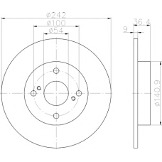 MDC2095 MINTEX Тормозной диск