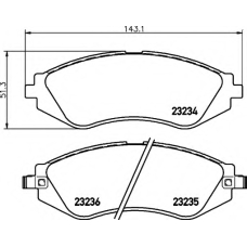 8DB 355 017-141 HELLA Комплект тормозных колодок, дисковый тормоз