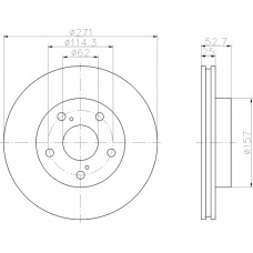 8DD 355 105-261 HELLA Тормозной диск
