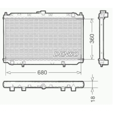 DRM46011 DENSO Радиатор, охлаждение двигателя