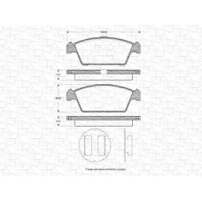 363702160760 MAGNETI MARELLI Комплект тормозных колодок, дисковый тормоз