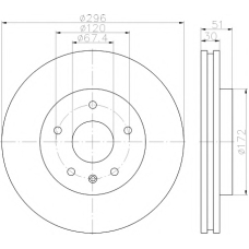 8DD 355 116-031 HELLA PAGID Тормозной диск