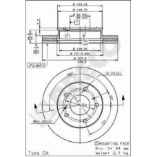 BS 8210 BRECO Тормозной диск