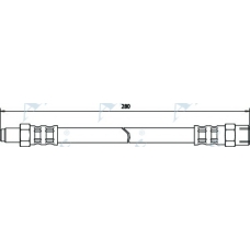 HOS3139 APEC Тормозной шланг