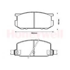 572177B BENDIX Комплект тормозных колодок, дисковый тормоз