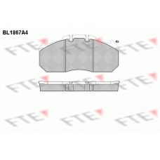 BL1867A4 FTE Комплект тормозных колодок, дисковый тормоз