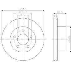 8DD 355 108-591 HELLA Тормозной диск