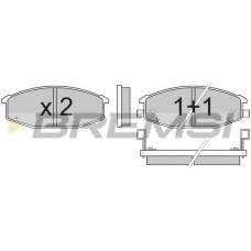 BP2273 BREMSI Комплект тормозных колодок, дисковый тормоз