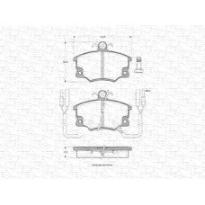 363702160144 MAGNETI MARELLI Комплект тормозных колодок, дисковый тормоз