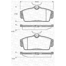 363702161052 MAGNETI MARELLI Комплект тормозных колодок, дисковый тормоз