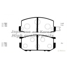 S011-03 ASHUKI Комплект тормозных колодок, дисковый тормоз