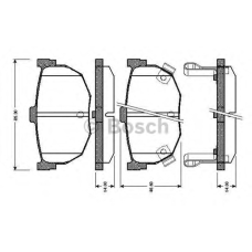 0 986 TB2 619 BOSCH Комплект тормозных колодок, дисковый тормоз