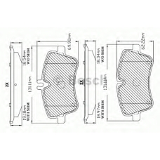 F 03B 150 306 BOSCH Комплект тормозных колодок, дисковый тормоз