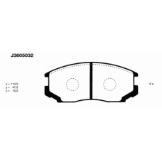 J3605032 NIPPARTS Комплект тормозных колодок, дисковый тормоз