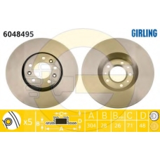 6048495 GIRLING Тормозной диск