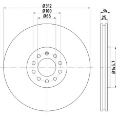 8DD 355 106-721 HELLA Тормозной диск